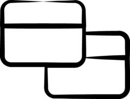 Two black and white squares with a white background vector