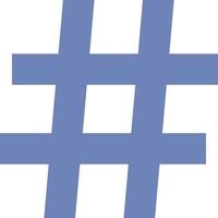 A blue hash symbol on a white background vector