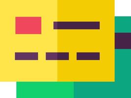 A yellow square with a red and green square vector