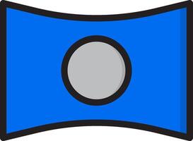 A blue and gray oval with a white background vector