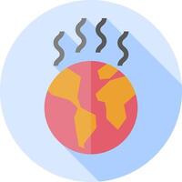 The earth is on fire with smoke coming out of it vector
