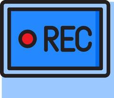 Recorder icon on a blue background vector