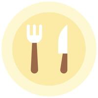 A knife and fork icon on a white background vector