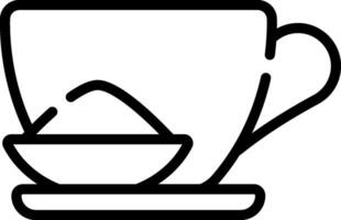 A cup of tea with a spoon and a cup vector