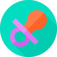 A flat icon of a pacifier vector