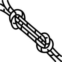 A rope with a knot on it vector