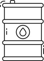 A barrel with a drop of oil on it vector