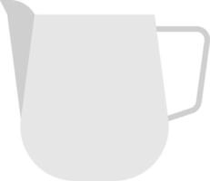A white pitcher with a handle on a white background vector