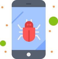 How to remove a bug from your phone vector