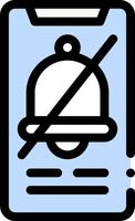 A phone with a bell icon on it vector