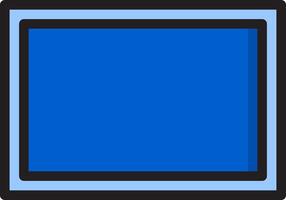 A blue square with a black border vector