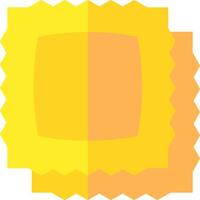 A yellow square with a white background vector