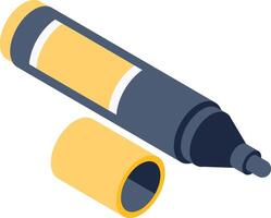 A pen and a tube of glue on a white background vector