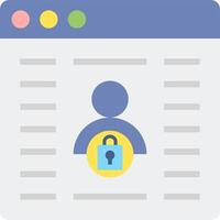 A person with a padlock icon on a page vector