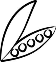 Pea pod coloring pages vector