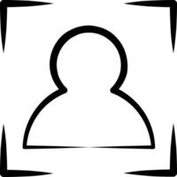 A person icon in a square frame vector