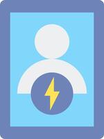 A person with a lightning bolt on their head vector