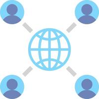 The globe is surrounded by people and connected to each other vector