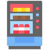 A vending machine with drinks and snacks vector