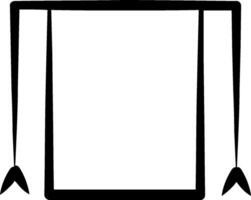 A black and white drawing of a window with two arrows vector