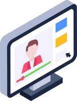 conferencing isometric icon illustration vector