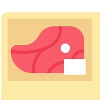 A meat cutout icon on a white background vector