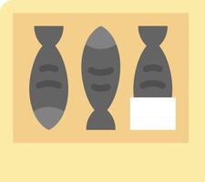 A box with three fish in it vector