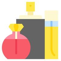 Perfume and perfume bottles on a white background vector