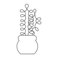Simple cactus in doodle style. illustration isolated on white background. vector