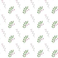 Simple branches with butterflies. Seamless pattern. vector