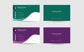 business card design 2 color vector
