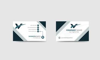 2 color, 2 sided business card design vector