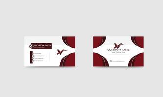 Red color business card design vector