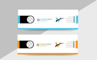 Email signature design template vector