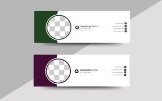 New Email signature template design. vector