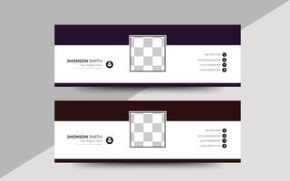 Modern Email signature template design. vector