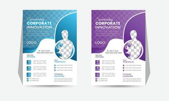Business flyer design template A4 vector