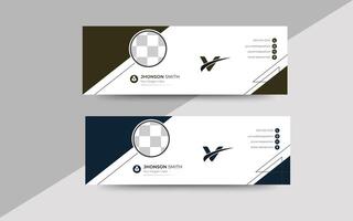 email signature modern template design. vector