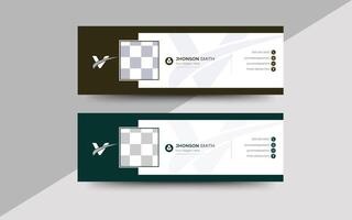 Email signature template vector