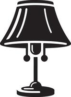 Stylish table lamp isolated white background. vector