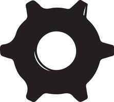 Settings icon silhouette. vector