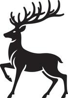 A running deer illustration on white background. vector