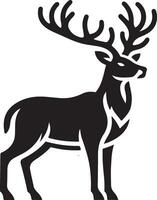 Standing a baby elk icon on white background. vector