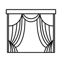 Stage Draped With Curtains illustration vector
