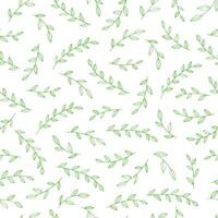 Seamless pattern of leaves. Illustration on white background. Can be used for covers, backgrounds, packaging, labels, souvenirs, textiles, clothes and more. vector