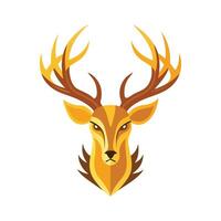 A deer head with horns on it vector