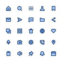 UI UX icon set. Essential UI icon set. UI icon set. Icon set. Icons. vector