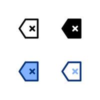 Backspace icon set. Backspace icon. Icon set. vector