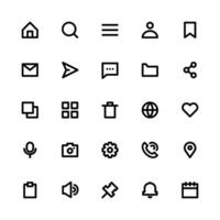 UI Ux icon pack. Essential UI icon pack. UI icon pack. Icon. . vector