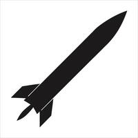 A silhouette of Hypersonic missile. vector